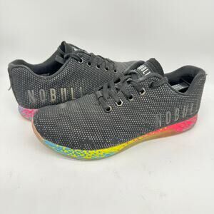 Nobull Gray Superfabric Outwork Rainbow Low Cut Trainer Sneaker Womens Size 7.5